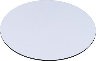 Kulatá podložka pod myš, vhodná pro sublimační tisk, bílá - reklamní předměty