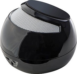 Kulatý bluetooth reproduktor, černý - reklamní předměty