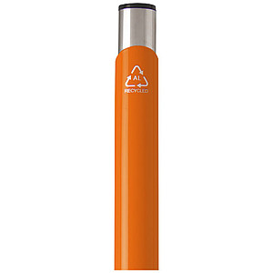 Kuličkové pero z recyklovaného hliníku s černou náplní, oranžové