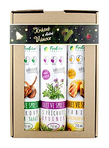 LABIO Dárkové balení 3 nejoblíbenějších olejů ve spreji (řepkový, na pečení, řepkový s příchutí bylinek) - reklamní předměty