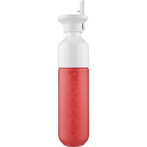 Láhev 450 ml s víčkem a brčkem, fluorescenční korálová