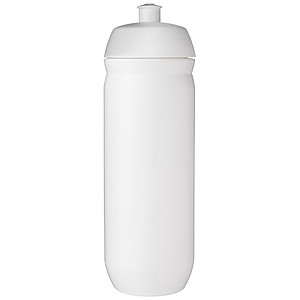 Láhev na pití 750ml, tělo je bílé z pružného plastu, víčko je bílé