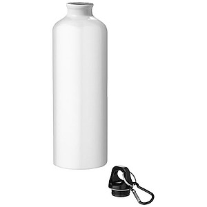 Láhev na pití z recyklovaného hliníku, 700ml, bílá