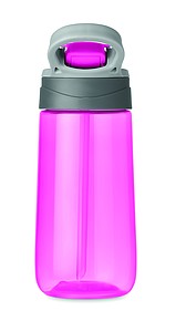 Láhev na pití z tritanu, 450ml, transparentní růžová