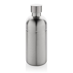 Láhev na sycené nápoje z recyklované oceli, objem 800 ml, stříbrná - reklamní předměty