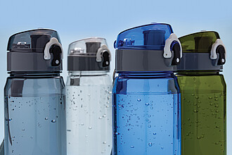 Láhev na vodu, 600ml, RPET, transparentní