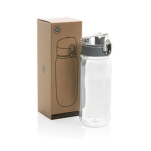 Láhev na vodu, 600ml, RPET, transparentní