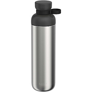 Láhev na vodu Mepal Vita 900 ml z recyklované nerezové oceli, černá - reklamní předměty