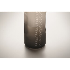 Láhev na vodu, RPET 2000 ml, šedá/černá