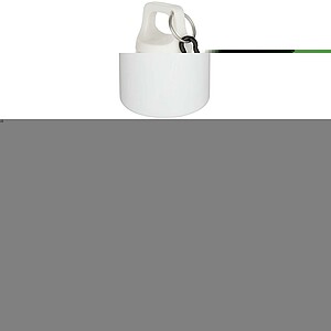 Láhev na vodu s karabinou z recyklovaného plastu 750 ml, bílá