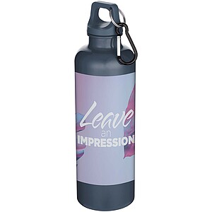 Láhev na vodu s karabinou z recyklovaného plastu 750 ml, petrolejová