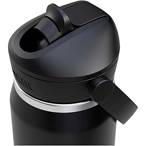 Láhev na vodu z nerezové oceli s výklopným brčkem 750ml, černá