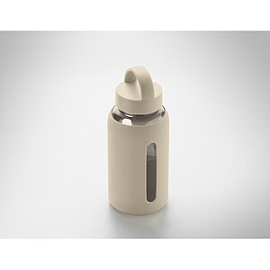 Láhev z borosilikátového skla 600 ml, béžová