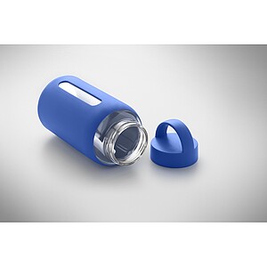 Láhev z borosilikátového skla 600 ml, královská modrá