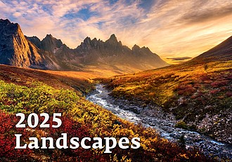 Landscapes 2024, nástěnný kalendář, prodloužená záda