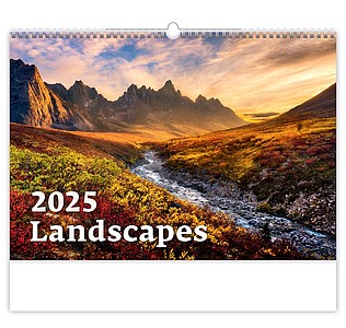 Landscapes 2025, nástěnný kalendář, prodloužená záda