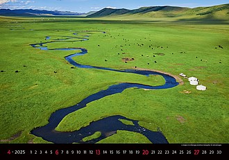 Landscapes 2025, nástěnný kalendář, prodloužená záda