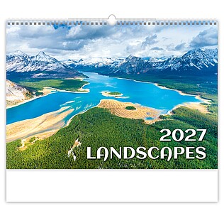 Landscapes 2027, nástěnný kalendář, prodloužená záda - reklamní kalendáře