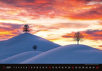 Landscapes 2027, nástěnný kalendář, prodloužená záda