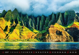Landscapes 2027, nástěnný kalendář, prodloužená záda