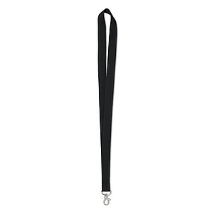 Lanyard, šňůrka s metalickým háčkem, černá - reklamní předměty