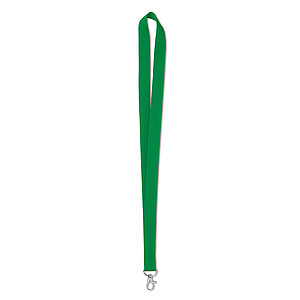 Lanyard, šňůrka s metalickým háčkem, zelená