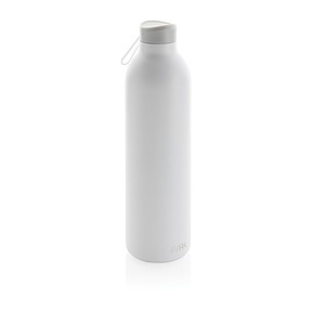 LARNAKA Vakuová termoska z recyklované nerezové oceli, 1000 ml, bílá - ekologické reklamní předměty