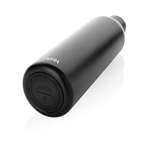 LARNAKA Vakuová termoska z recyklované nerezové oceli, 1000 ml, černá