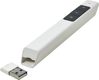 Laserové ukazovátko s USB, bílé