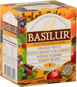 LASUR Výběr porcovaných čajů Basilur Fruit Infusions Assorted Vol.I. 10x1,8g - reklamní předměty