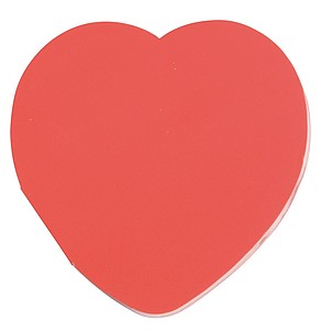Lepící lístky ve tvaru srdce, červené