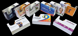 Lepicí pásky s dávkovačem s vlastním potiskem - reklamní předměty