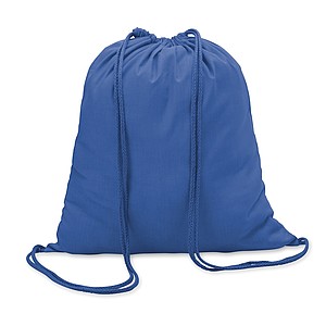 LIAM Bavlněný stahovací batoh, královsky modrý