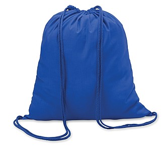 LIAM Bavlněný stahovací batoh, námořní modrý - tašky s vlastním potiskem