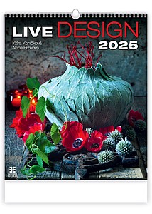 Live Design 2025, nástěnný kalendář, prodloužená záda - reklamní kalendáře