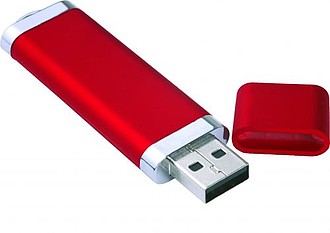 LOTUS USB flash disk se šňůrkou, kapacita 8GB, červená, potisk bílá