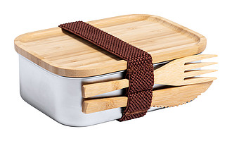 Lunchbox 600ml, nerez a bambus s příborem