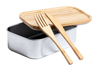 Lunchbox 600ml, nerez a bambus s příborem