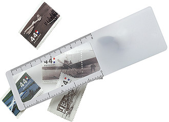 Lupa s 8cm pravítkem jako záložka do knihy