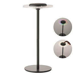 LUSIARA Dobíjecí kovová stolní lampa, černá - reklamní předměty