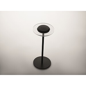 LUSIARA Dobíjecí kovová stolní lampa, černá