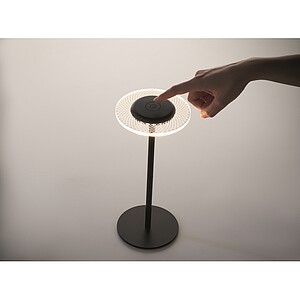 LUSIARA Dobíjecí kovová stolní lampa, černá