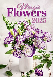 Magic Flowers 2025, nástěnný kalendář, prodloužená záda