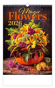 Magic Flowers 2027, nástěnný kalendář, prodloužená záda - reklamní kalendáře