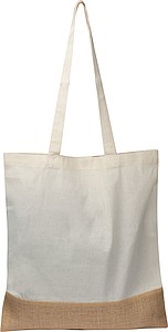 MAGIORA Nákupní taška z bavlny a juty, přírodní - eko tašky s potiskem