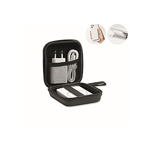Magnet. powerbanka 5000mAh,set, bílá - reklamní předměty