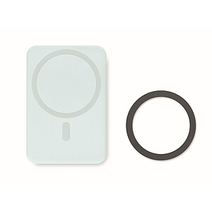 Magnetická bezdrátová nabíječka a powerbanka 5000mAh, jemně modrá