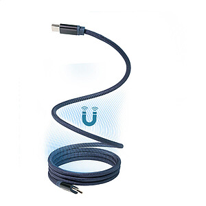 Magnetický 60W kabel USB-C, tmavě modrá