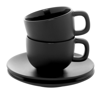 MALBUN Sada šálků na espresso, 85 ml, černá - reklamní hrnky