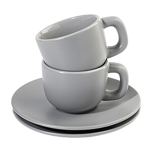 MALBUN Sada šálků na espresso, 85 ml, šedá - reklamní hrnky